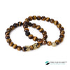 TCC™ Natural Tiger Eye Stone Crown Charm Bracelet